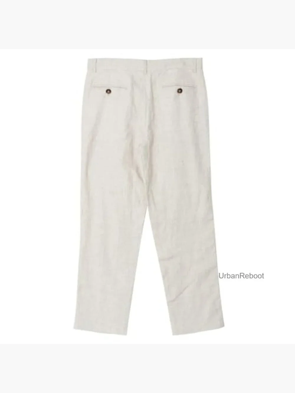 Linen Pants Smart Casual Trousers Summer with Pockets